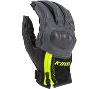Klim Induction Gants de moto, noir-gris-jaune, taille M pour homme