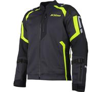 Klim Induction Pro 2025 Blouson en cuir/textile en maille de moto perforée, noir/jaune néon, Taille S