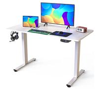 KLIM K120E Standing Desk + Bureau Assis Debout Electrique 120 x 60 cm + Adoptez la Bonne Posture + 70-120 CM + Moteurs et Matériaux Fiables + Montage Facile + Garanti 20 Ans + NOUVEAUTÉ 2024 (Blanc)