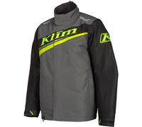 Klim Kaos Veste de motoneige, noir-gris-jaune, taille XL pour homme