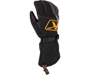 Klim Klimate Gauntlet Gants de motoneige, Noir/Gris/Orange, Taille L