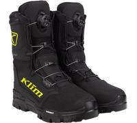 Klim Klutch GTX BOA Bottes de motoneige, noir/jaune néon, Taille 9