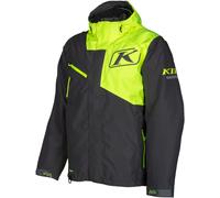 Klim Kompound Veste de motoneige, Gris foncé/noir/jaune néon, Taille L