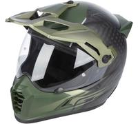 Klim Krios Pro Echo Carbon ECE/DOT Casque d’enduro, Noir mat/vert, Taille M (57/58)