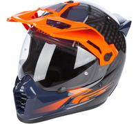 Klim Krios Pro Echo Carbon ECE/DOT Casque d’enduro, noir/orange, Taille XL (61/62)