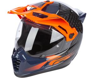 Klim Krios Pro Echo Carbon ECE/DOT Casque d’enduro, noir/orange, Taille XXL (63/64)