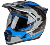 Klim Krios Pro Ventura Carbon ECE/DOT Casque d’enduro, gris-bleu, taille M pour homme