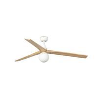 KLIM L Ø1500mm BLANC 3 PALES CHENE CLAIR 1xE27