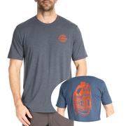 Klim Live to Ride, t-shirt XL Bleu Foncé/Orange Bleu Foncé/Orange