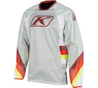 Klim Mojave 2023 Maillot de motocross, Gris clair/rouge, Taille L