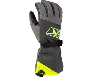 Klim PowerXross Gauntlet Gants de motoneige, gris/jaune, Taille L