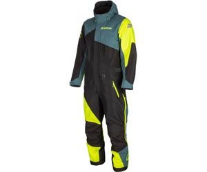 Klim Railslide Hi-Vis Combinaison de motoneige une pièce, noir-vert-bleu-jaune, taille L pour homme