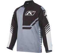 Klim Revolt 1/4 Pull zippé, noir-gris, taille L pour homme