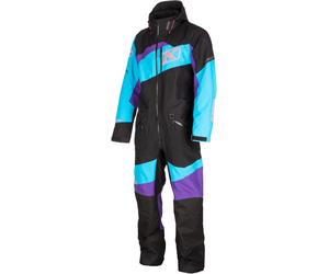 Klim Ripsa 2023 Combinaison de motoneige une pièce, noir-turquoise-pourpre, taille L pour homme