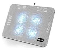 KLIM Serenity + Refroidisseur PC Portable - 11" à 15.6" + pour Mini et Petits PC + Grille en Métal Stable et Solide + Support Ventilé Silencieux + NOUVEAUTÉ (Blanc)