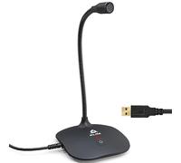 KLIM™ Talk - Microphone USB PC et Mac - Compatible avec Tout Ordinateur - Micro de Bureau Professionnel - Audio Haute Définition - Nouvelle Version 2024 - Noir