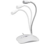 KLIM Talk - Microphone USB PC et Mac - Nouveauté 2023 - Compatible avec Tout Ordinateur - Micro de Bureau Professionnel - Audio Haute Définition - Blanc