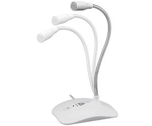 KLIM Talk - Microphone USB PC et Mac - Nouveauté 2023 - Compatible avec Tout Ordinateur - Micro de Bureau Professionnel - Audio Haute Définition - Blanc