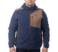 Klim Teton Crest, sweat à capuche zippé XL Bleu Foncé/Marron Bleu Foncé/Marron