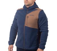 Klim Teton Crest Veste à capuche en polaire, bleu/marron, Taille 2XL
