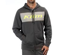 Klim Trailside, sweat à capuche zippé XXL Gris Foncé/Gris Clair/Jaune Gris Foncé/Gris Clair/Jaune