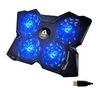 KLIM Wind - Refroidisseur Ordinateur Portable - Plus de 500 000 unités vendues + Nouveau Version + Le Plus Puissant + 4 Ventilateurs Silencieux + Refroidisseur PC Portable PS5, PS4 Xbox - Bleu