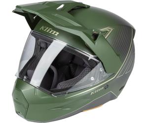 Klim X1 Alpha Graphic Carbon Casque d’enduro, Matt vert militaire, Taille L (59/60)