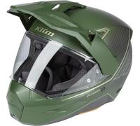 Klim X1 Alpha Graphic Carbon Casque d’enduro, Matt vert militaire, Taille M (57/58)
