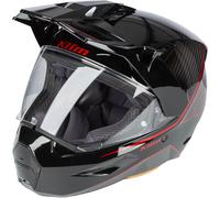 Klim X1 Alpha Graphic Carbon Casque d’enduro, noir-rouge, taille 3XL pour homme