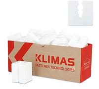 KLIMAS 15 mm, jeu de 50 pièces d'entretoise blanc | Profilés de base rails de base pièce de compensation entretoise pour chevilles universelles avec 3 entretoises PE diamètre Ø 6/8/10 mm