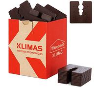 KLIMAS 2mm 50pc Plastic Spacers, Brown | Base Profiles, Compensation Pieces, Spacers for Universal Anchors with 3 PE Spacers Ø 6/8/10mm