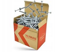 KLIMAS Chevilles à clou SMK - Chevilles à expansion avec vis (5 x 50 pièces, Argenté, Acier, Polypropylène)
