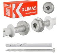 KLIMAS KPR FAST K Lot de 20 chevilles cadre 14 x 80 mm TX prémontées pour béton, brique, béton cellulaire (14 x 200)