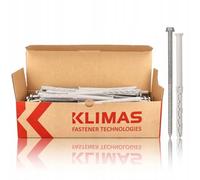 KLIMAS KPS FAST K Lot de 50 chevilles d'cadre 8 x 120 mm prémontées TX30 hexagonales pour béton, brique, béton cellulaire, montage sur fenêtre (8 x 140 mm)