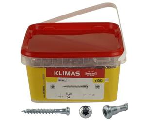 KLIMAS Lot de 1000 vis à ferrure d'angle BIG BOX - Vis pour connecteur à bois avec ETA (5 x 50-1000 pièces)