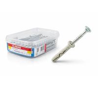 Klimas Lot de 25 chevilles à clou 6 x 40 mm - Chevilles à percussion pour montage traversant - Chevilles de montage rapide pour béton, brique et grès calcaire - Idéales pour plinthes et bois - 8 x 60