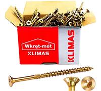 KLIMAS Lot de 50 vis Torx TX40 pour constructions en bois avec tête fraisée Stardrive 8 x 360 mm