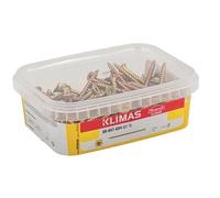 Klimas Masterbox Lot de 100 vis à bois à tête fraisée Jaune 4 x 45 mm