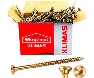 KLIMAS Torx TX40 Lot de 50 vis pour constructions en bois avec tête fraisée Stardrive 8 x 160 mm