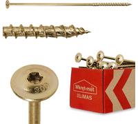 KLIMAS® Vis à bois Torx Set de vis à tête plate Vis à bois autoperceuses 50 pièces TX 8 mm x 300mm - Longueur : 300mm