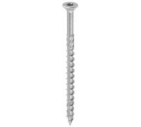 KLIMAS Vis à bois zinguée blanc - tête fraisée - filetage partiel - empreinte torx - pointe anti-fendage 8 x 80 - Boîte de 50 - Vis, pointes, boulons