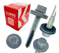 KLIMAS WSS Vis autoperceuses pour tôle métallique en différentes couleurs RAL 5,5 x 32-38 mm (RAL 9006 aluminium blanc, 5,5 x 38 mm)