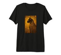 Klimt Cat Tee - Gustav Klimt - Inspiré Art Nouveau Chat T-Shirt Haut de Gamme