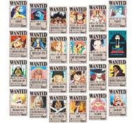 Kling 24 Pièces Anime Wanted Reward Affiches, One Piece Anime Wall Poster, 28.5 * 19.5cm Décoration De La Maison Wall Sticker Paper Poster Hanging Pour Les Fans D'anime De Mur Et De Porte