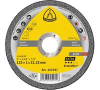 Klingspor 262937 - Disques à Tronçonner Kronenflex 0,8-1,0 mm - pour Acier Inoxydable et Métaux - KT|EXTRA|A60EX|S|GER|125X1X22,23- Contenu: 25 Pièces