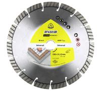 Klingspor 334061 DT 650 UD Supra Disque à tronçonner diamanté Diamètre 230 mm Ø de perçage 22.23 mm Matériaux de chantier, Béton
