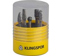 KLINGSPOR 337154 fraises en métal dur, HF 100 acier, 10 denture, 6 mm diamètre du taillis, 70 mm x 70 mm x 100 mm