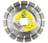 Klingspor 350462 DT 600 U Supra Disque à tronçonner diamanté Diamètre 125 mm Ø de perçage 22.23 mm Matériaux de chantier, Béton