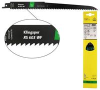 Klingspor 670476 RS 603 WF lames de scie à sabre, 300 x 19 x 1,2 mm longueur utile 280Crom-Vanadium, fraisé, meublé, 6 dents par