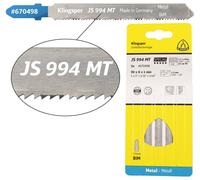 Klingspor 670498 JS 994 MT lames de scie sauteuse, 90 x 8 x 1 mm longueur utile 63Bi-métal, fraisé, ondulé, 23-28 dents par pouce